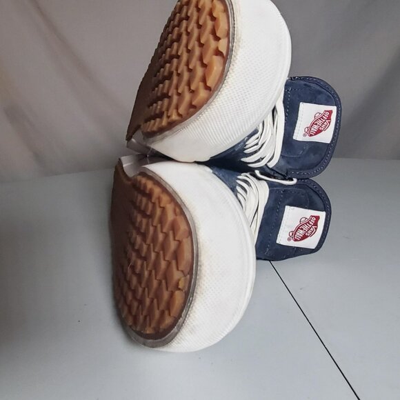 Vans Off The Wall Blue Suede High Tops Sz 7.5Mens 9Womens - Picture 4 of 16